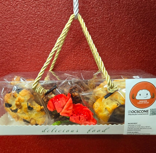 MAY SPECIAL (6 Half Size Scones with Flowers)